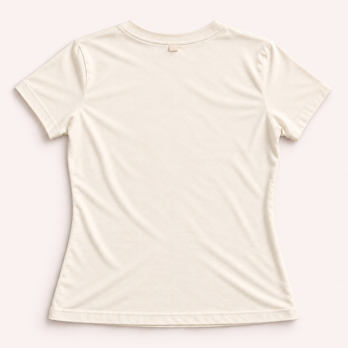 Baby Look Nova Criação – Off-white – costas