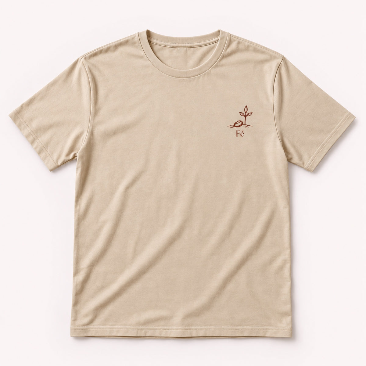 Camiseta Fé que Move Montanhas – Areia