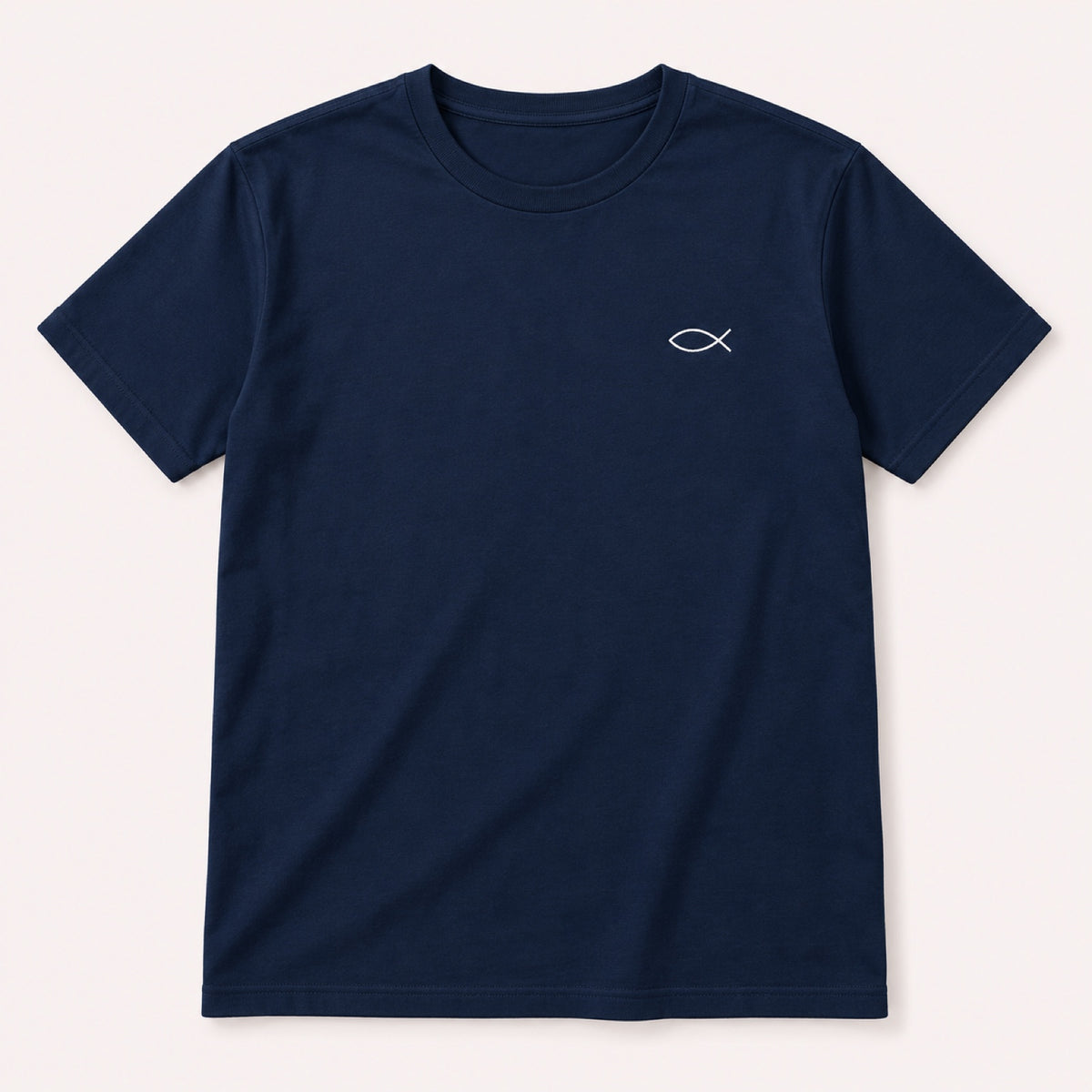 Camiseta Básica Ichthys – Azul Marinho – frente