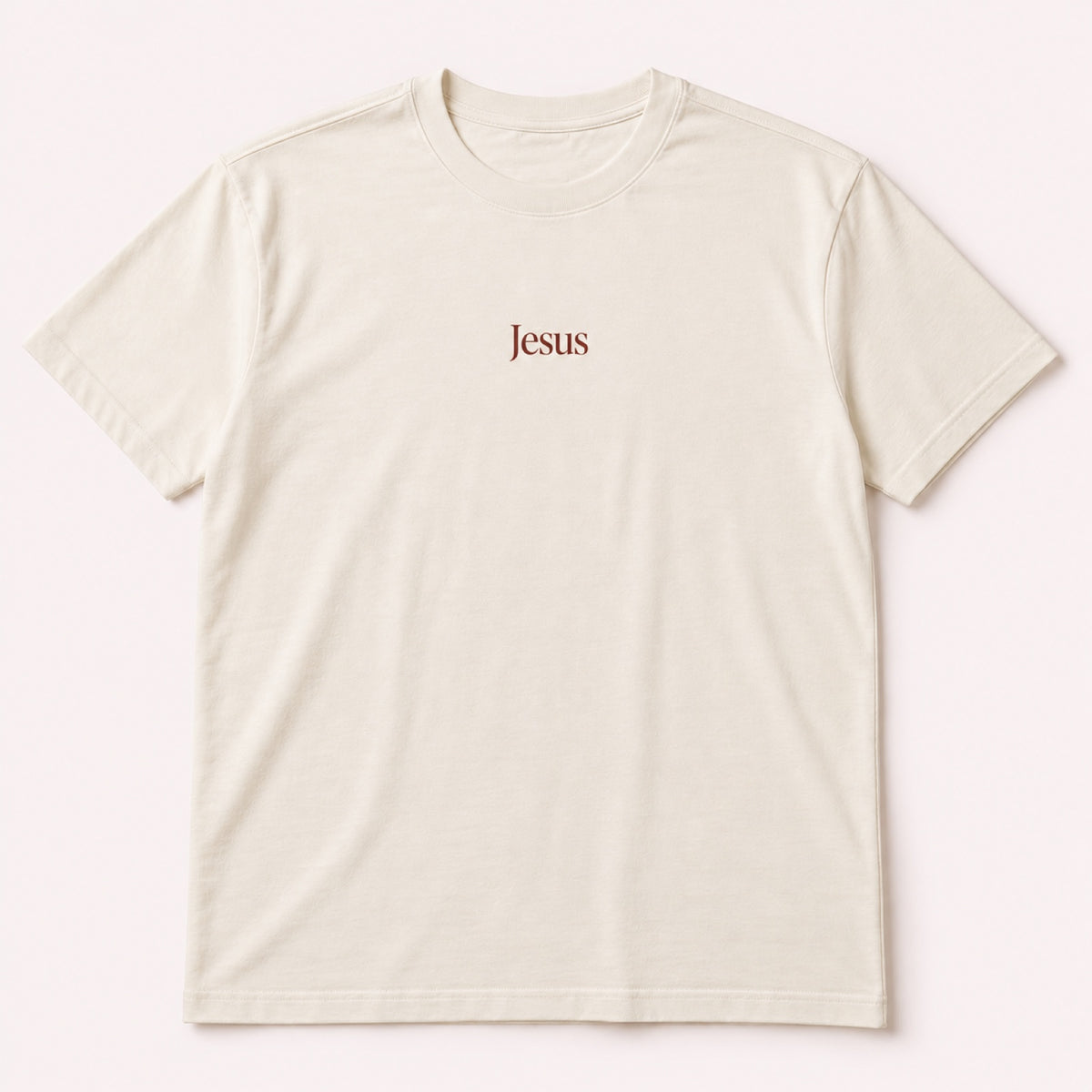 Camiseta Básica Jesus – Off-white – frente