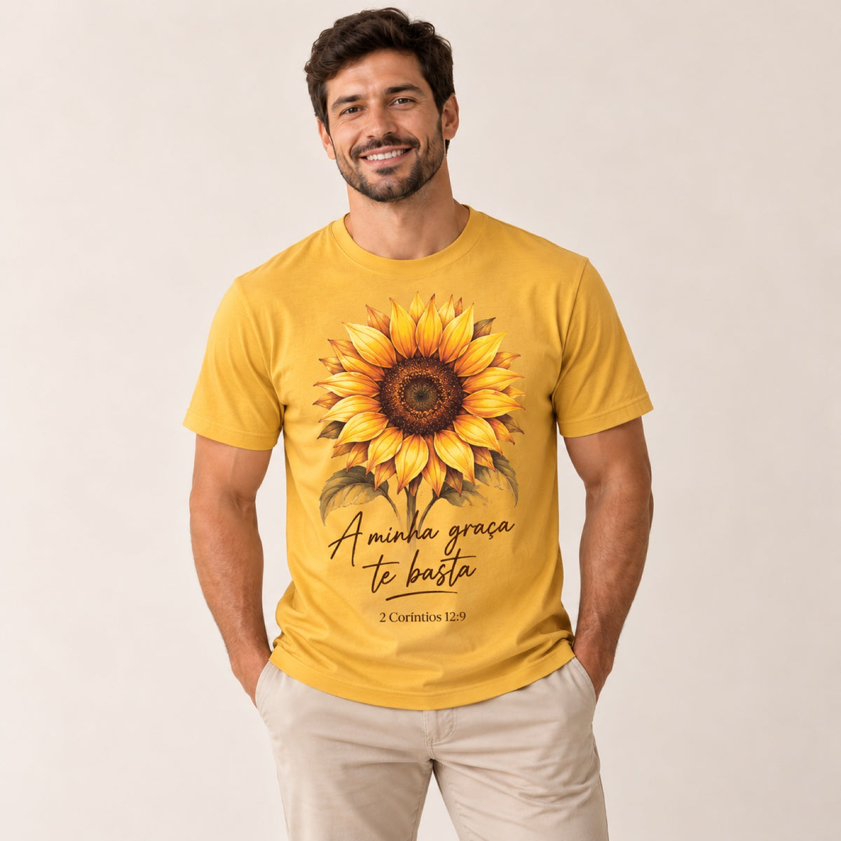 Camiseta Girassol da Graça – Amarela – vestida